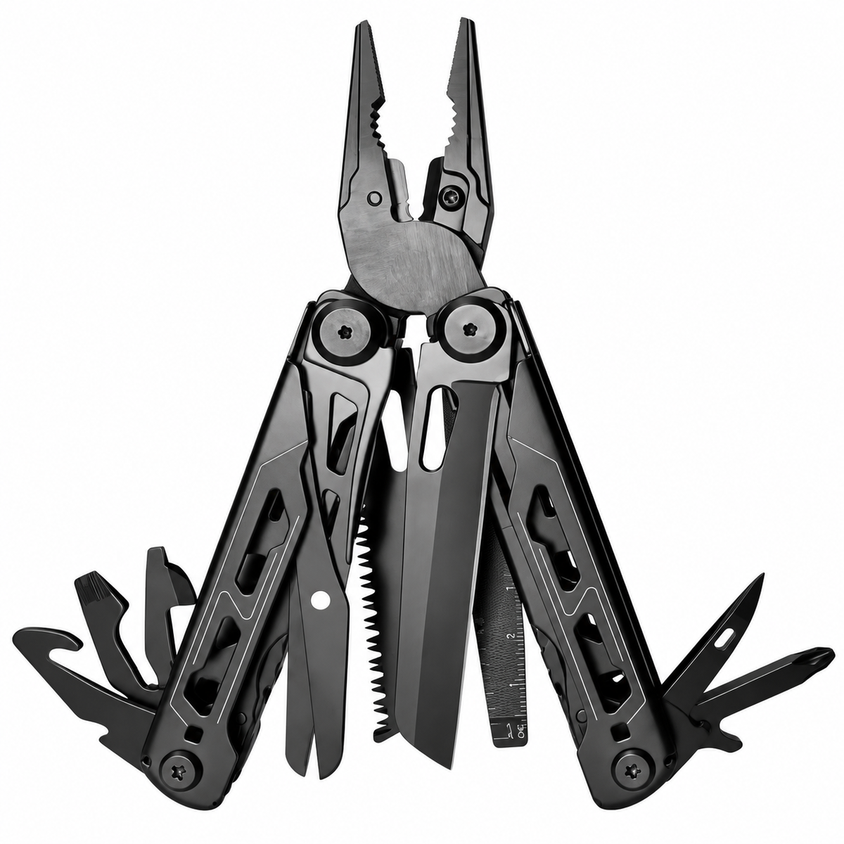 Tech & Tac 27-in-1 Folding Multitool Pliers – Compact EDC Multi Tool with Pouch