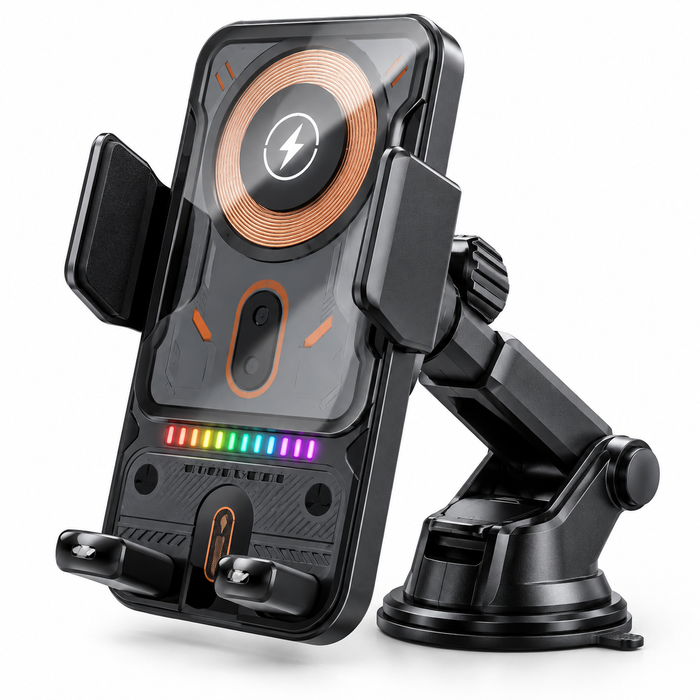 Wireless Fast-Charging Car Phone Mount